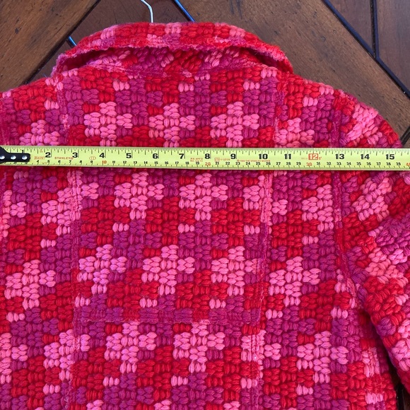 Vintage Marc Jacobs Mainline Pink & Red Tweed Wool & Silk Double Breasted Jacket - Picture 9 of 9